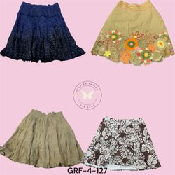 Y2K Printed Cotton Skirt for Women – Comfortable E..