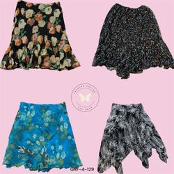 Y2K Classic Printed Poly Skirt – Stylish Daily Wea..