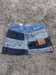 Upcycle Levis Denim Belted Skirts