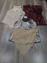 5065 - Y2K Style Shimmer Blouses