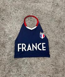 upcycled Football Jersey Halter Top