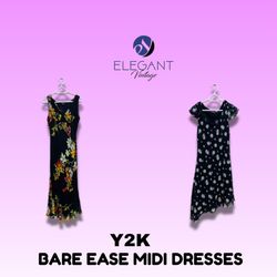 Y2K Bare Ease Midi Dresses - EV1569
