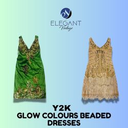 Y2K Glow Colours Beaded Dresses - EV1574