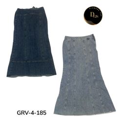 Y2K Grunge Denim Long Skirt – Classic 2000s Street..