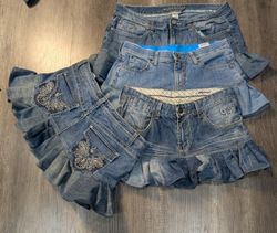 5080 - Upcycled Mini Denim Skirts