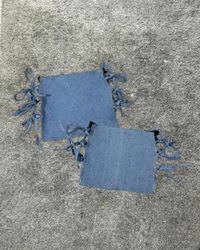 Upcycled Denim Tie-Up Skirt