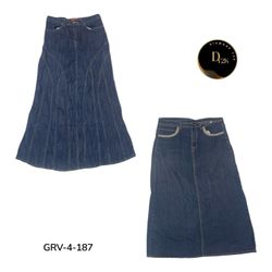 Y2K Aesthetic Long Denim Skirt – Timeless Retro Ch..
