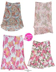 y2k floral fest poly skirts
