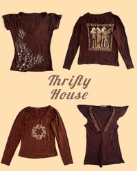 That Girl in Brown: Y2k Tops(TH/339)