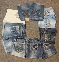 Y2K mini embroidery shorts