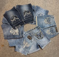 Y2K mini embroidery shorts