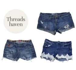 TH#008 Vintage Y2K Low Rise Denim Shorts Classic