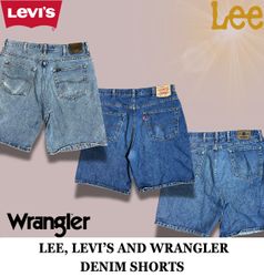 Lee, Levi's and Wrangler Denim Shorts