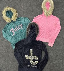 Y2K Juicy Couture Fur Hoodie