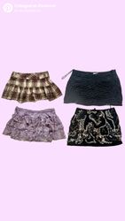 Y2k summer polly mini skirt