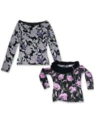 (FV-1122) Y2K Statement Printed Tops Bundle – Edgy..
