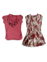 (FV-1123) Soft Pink Ruffle Detail Feminine Top