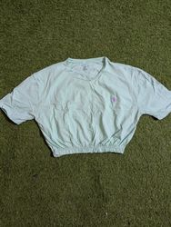 Top cropped y2k upcycle polo Ralph Lauren