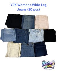 Y2K Womens Wide Leg Relaxed Jeans