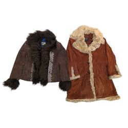 Casaco de shearling afegão Y2K