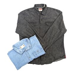Lee, Levi's Wrangler Camisas de botão em denim