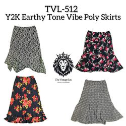 Y2K Earthy Tone Vibe Poly Skirts (TVL-512)