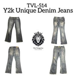 Y2K Unique Denim Jeans (TVL-514)
