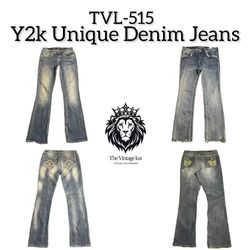 Y2K Unique Denim Jeans (TVL-515)