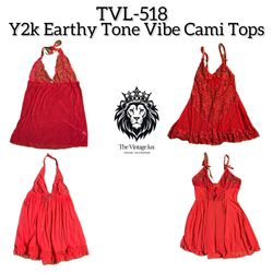 Y2K Earthy Tone Vibe Cami Tops (TVL-518)