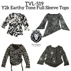 Y2K Earthy Tone Vibe Full Sleeve Tops (TVL-519)