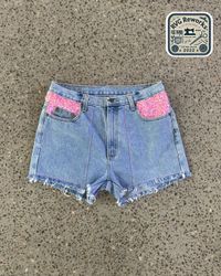 Upcycled y2k style Denim Shorts