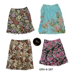 Y2k mix printed poly skirt (GRV-4-197)
