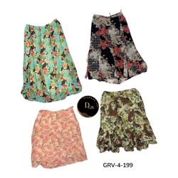 Y2k mix printed poly skirt (GRV-4-199)