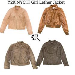 Y2K NYC IT Girl Leather Jackets RW-1778