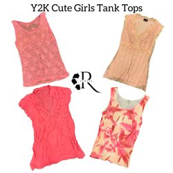Y2K Cutesy Vibe Printed Tank Tops RW-1789