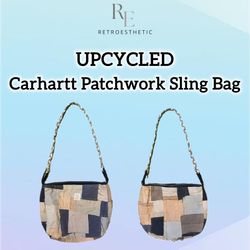 Upcycled Carhartt Patchwork Sling Bag