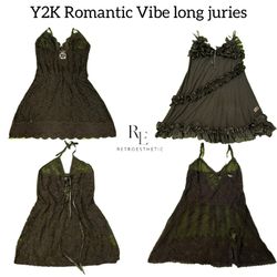 Y2K Romantic Vibe Long Juries Re-3043
