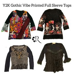 Y2K Gothic Vibe Full Sleeve Tops RW-1795
