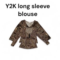 Blusa a maniche lunghe faircore Y2K