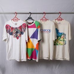 Single Stitch T-Shirts | 10 pcs | Floral, Geometri..