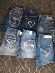 SILVER AND OTHER BRAND MINI MICRO SHORTS (F12)