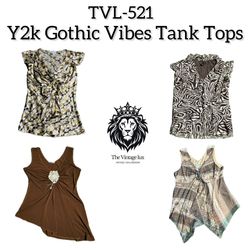 Y2K Gothic Vibe Tank Tops (TVL-521)