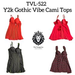 Y2K Gothic Vibes Cami Tops (TVL-522)