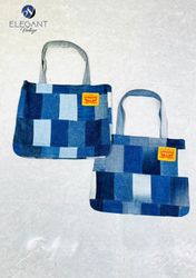UPCYCLED Patchwork Denim Bag - EVR0363