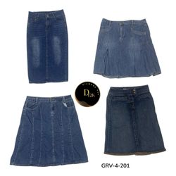 Y2k  Denim Midi Skirt – High Waist Classic Blue  (..
