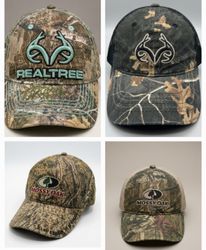 20x Realtree & Mossy Oak Camo Caps – Antler Logo, ..