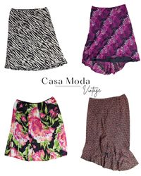 150426-6 Printed midi skirts 9Pcs