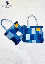 UPCYCLED Patchwork Denim Bag - EVR0364