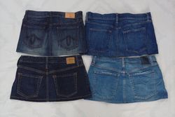 CR7559 Upcycled Y2K Mini Denim Skirts