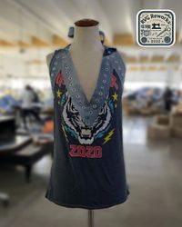 Upcycled y2k Eyelet Halter Top